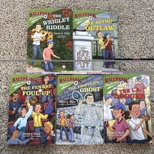 Ballpark Mysteries Youth Kids Chapter Books Lot Of 5 David A Kelly Books 1-4, 6